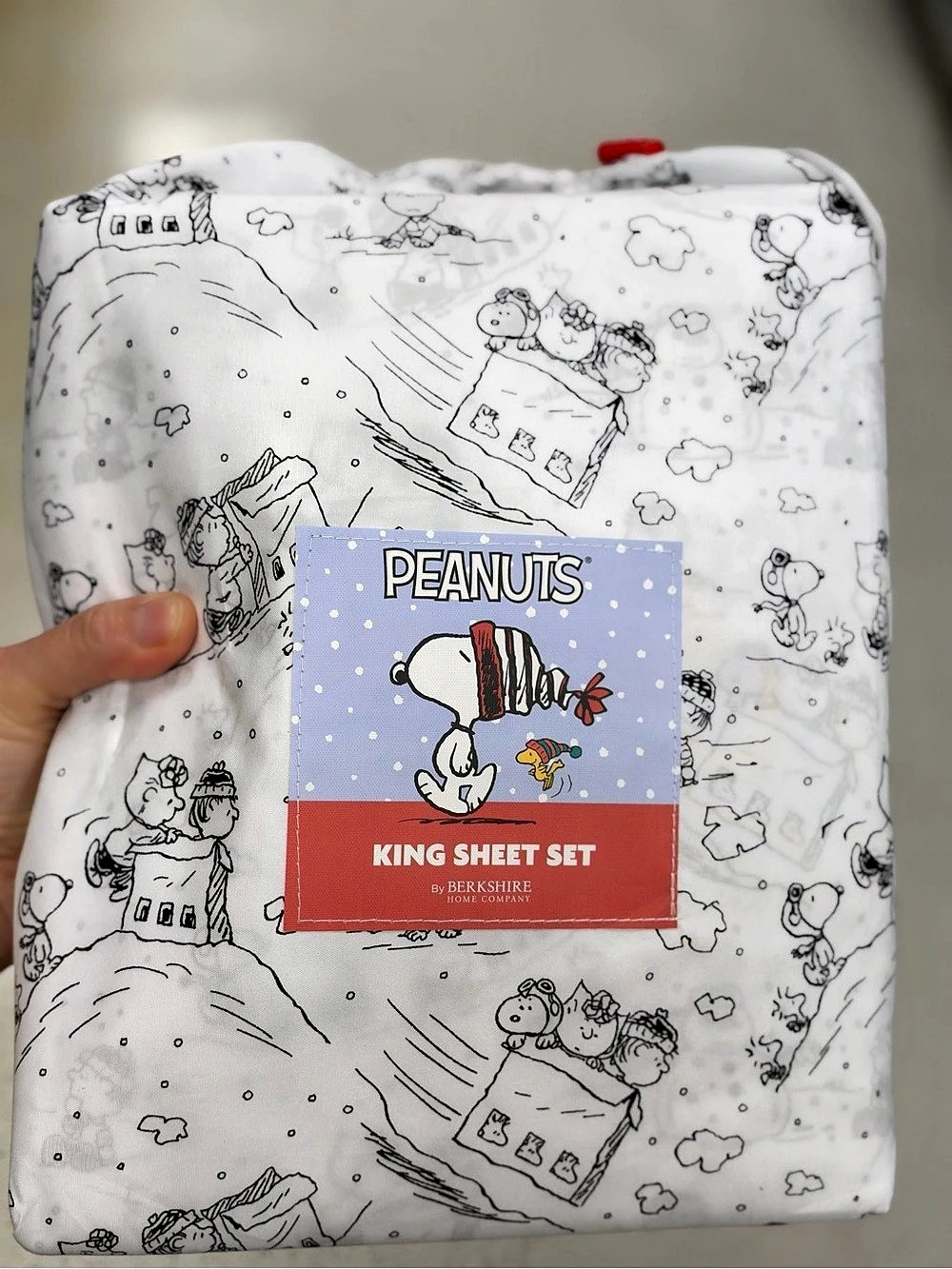 Peanuts King Sheet Set White NWT